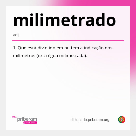 Significado de milimetrado