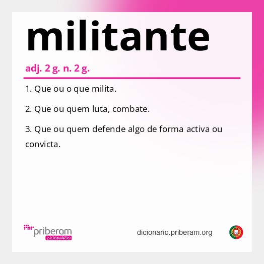 Significado de militante