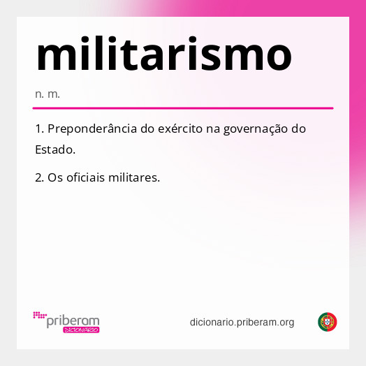 Significado de militarismo