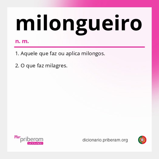 Significado de milongueiro