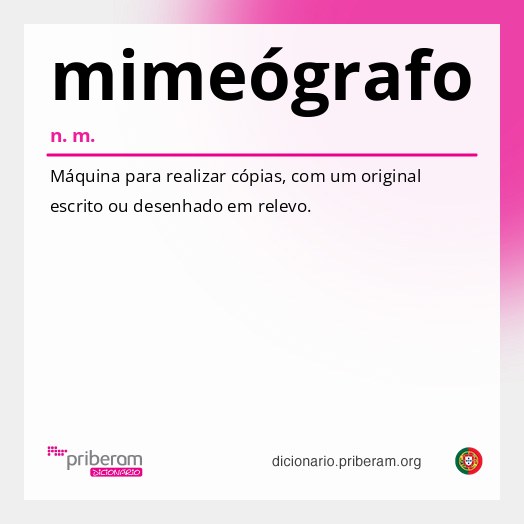 Significado de mimeógrafo