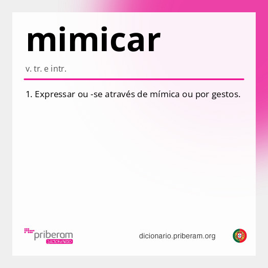 Significado de mimicar