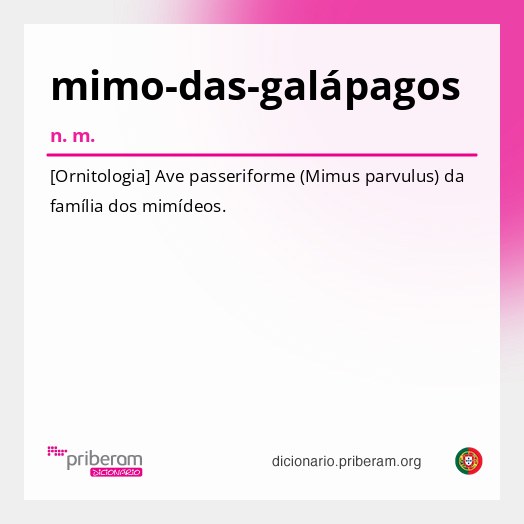 Significado de mimo-das-galápagos