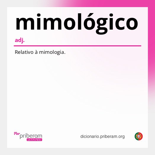 Significado de mimológico