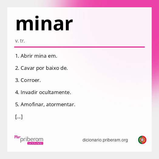 Significado de minar