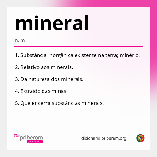 Significado de mineral