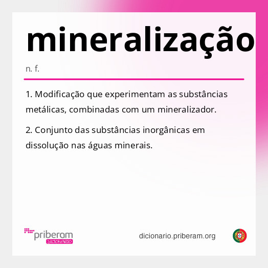 Significado de mineralização