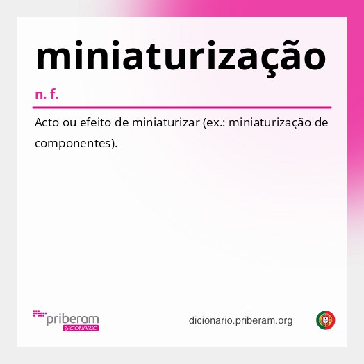 Significado de miniaturização