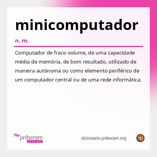 Significado de minicomputador