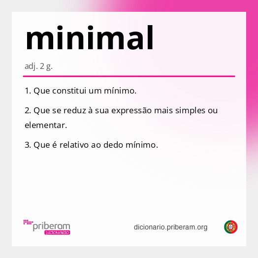 Significado de minimal