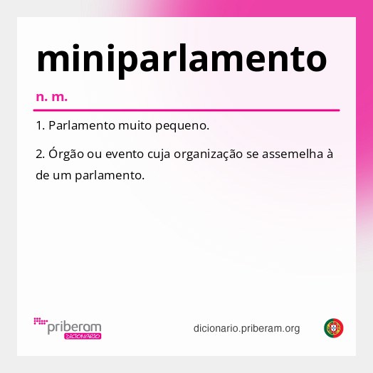 Significado de miniparlamento