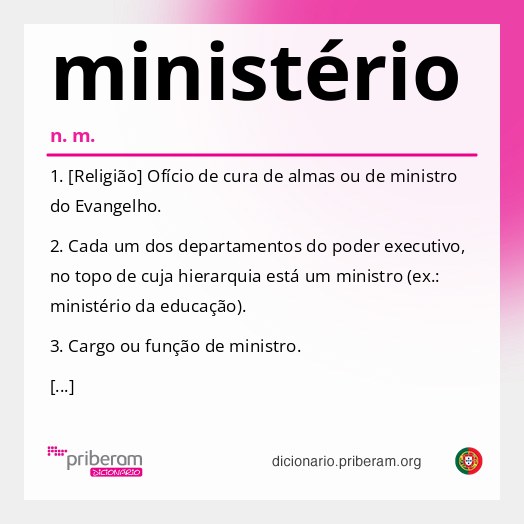 Significado de ministério