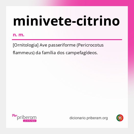 Significado de minivete-citrino