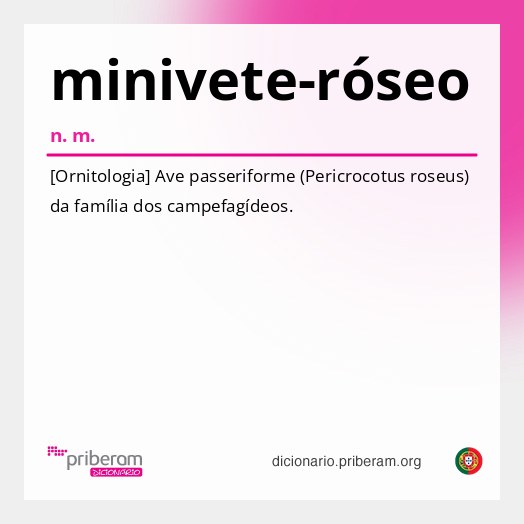 Significado de minivete-róseo