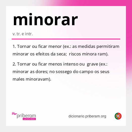 Significado de minorar