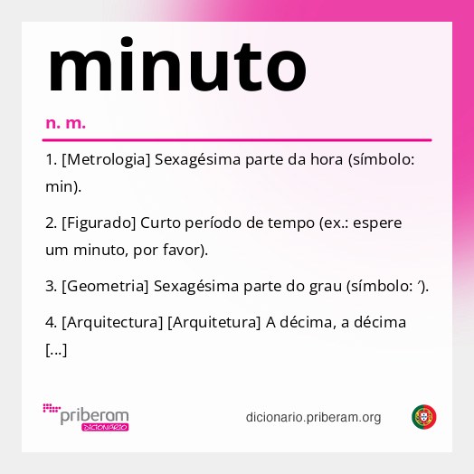 Significado de minuto