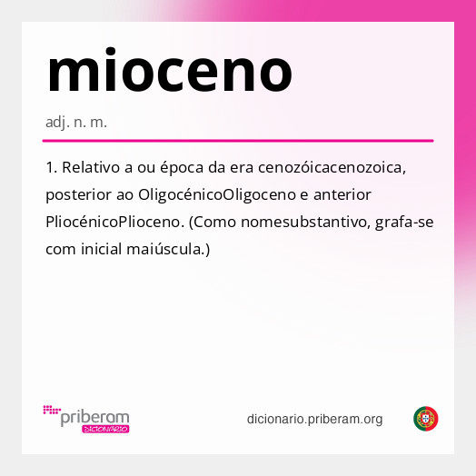 Significado de mioceno