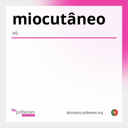 Significado de miocutâneo