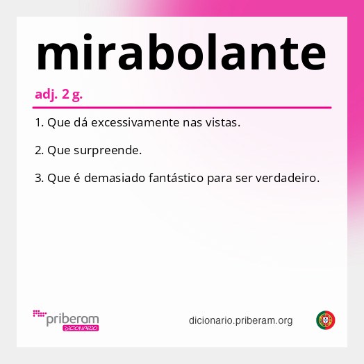 Significado de mirabolante