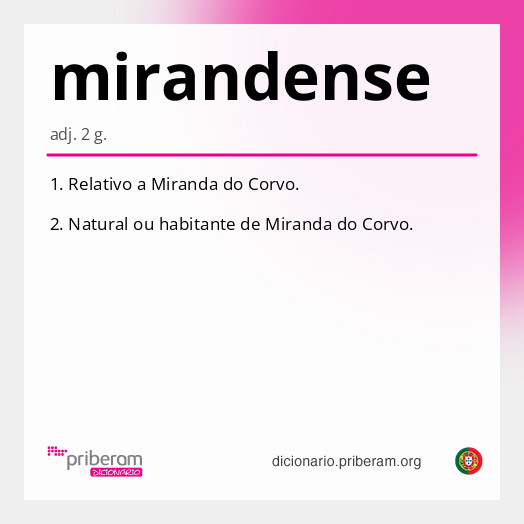 Significado de mirandense