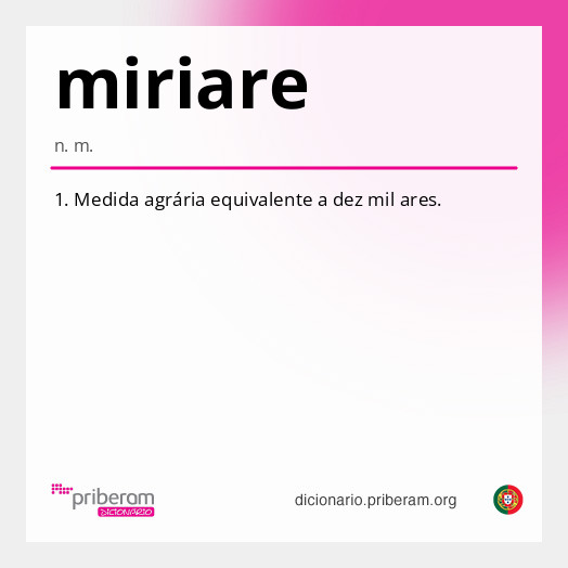 Significado de miriare