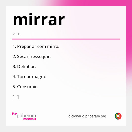 Significado de mirrar