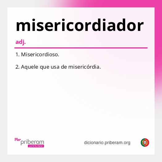 Significado de misericordiador