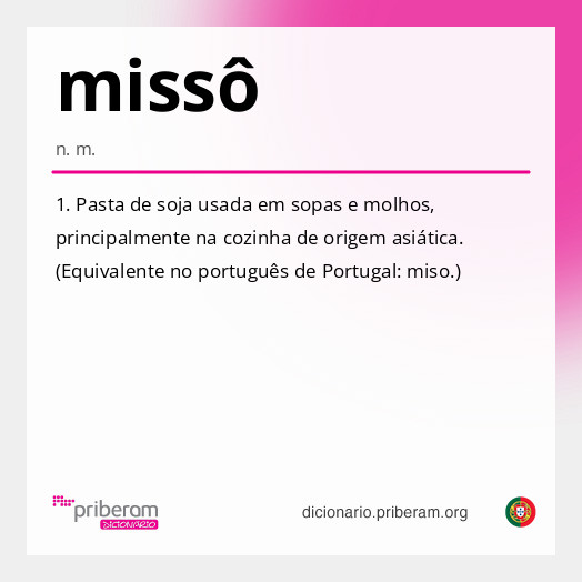 Significado de missô