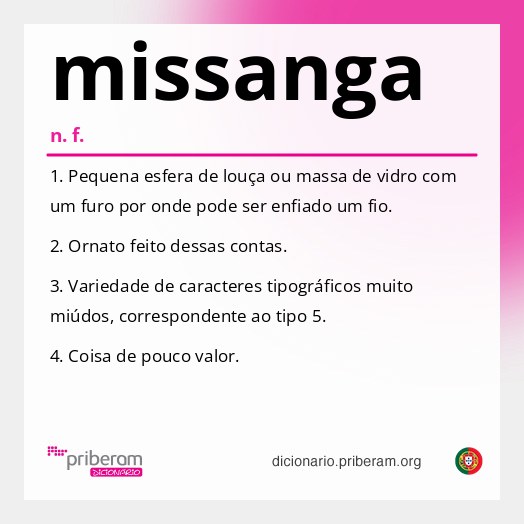 Significado de missanga