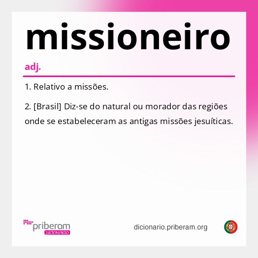 Significado de missioneiro