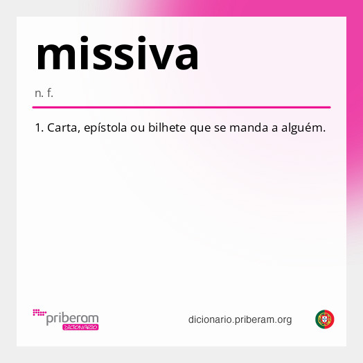 Significado de missiva