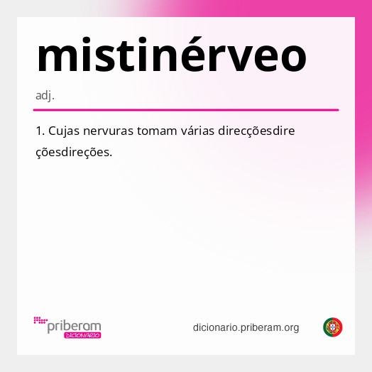 Significado de mistinérveo