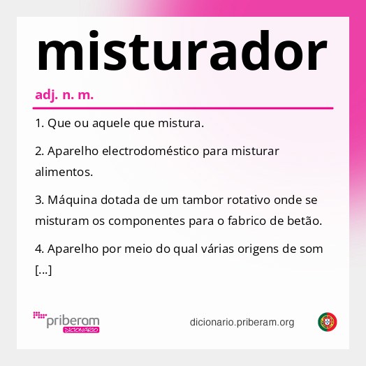 Significado de misturador