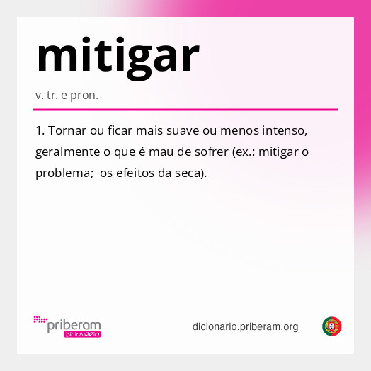 Significado de mitigar