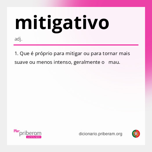 Significado de mitigativo