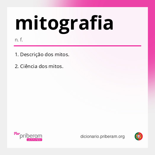 Significado de mitografia