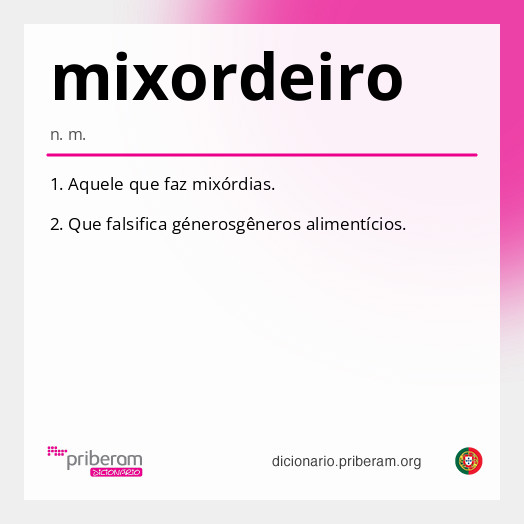 Significado de mixordeiro