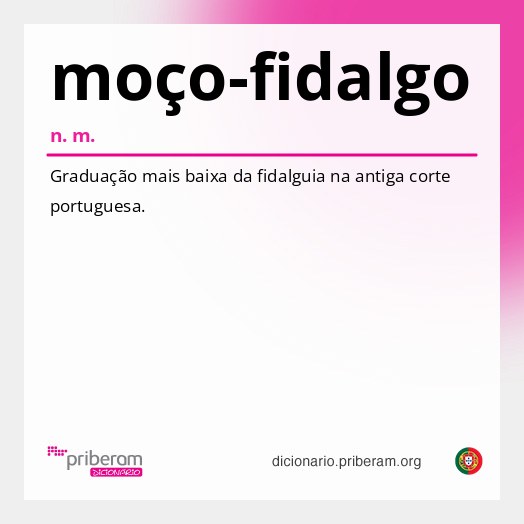 Significado de moço-fidalgo