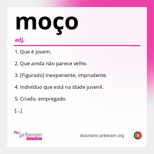 Significado de moço