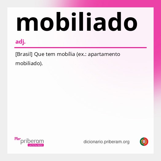 Significado de mobiliado