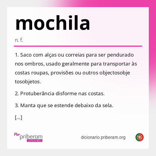 Significado de mochila