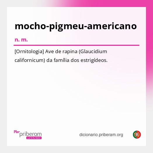 Significado de mocho-pigmeu-americano