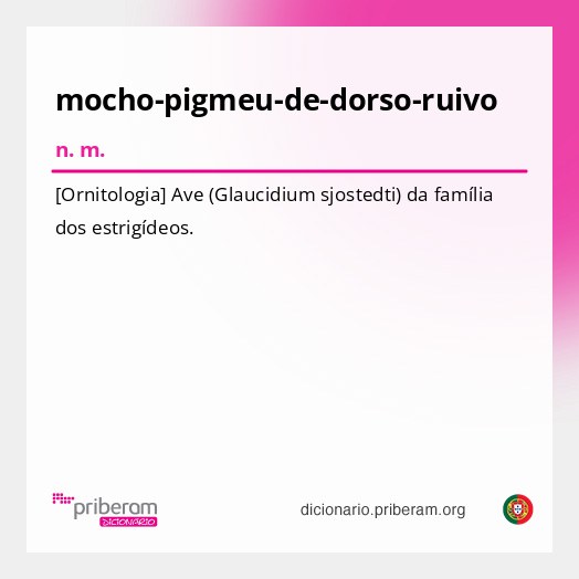 Significado de mocho-pigmeu-de-dorso-ruivo