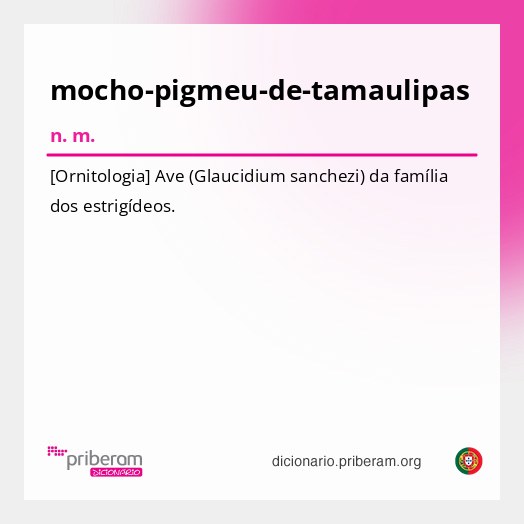 Significado de mocho-pigmeu-de-tamaulipas