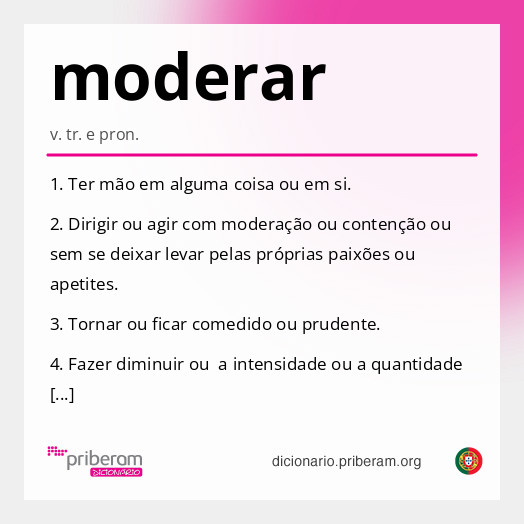 Significado de moderar