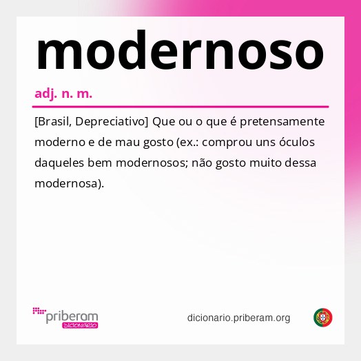 Significado de modernoso