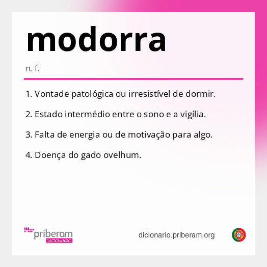 Significado de modorra