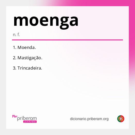 Significado de moenga