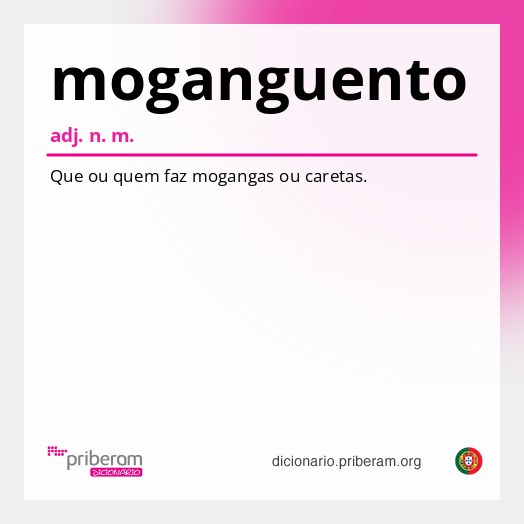 Significado de moganguento