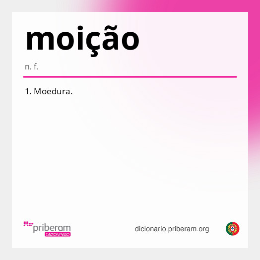 Significado de moição